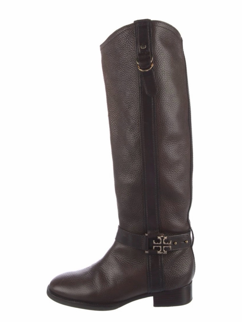Tory Burch Brown Leather Riding Boots